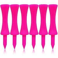 LOVMEAD Golf Tees Kunststoff Driver 32 39 45 51 58 70 mm Set Wert 50 Stück, Golftee Lang Plastik Rot Blau Gelb Weiß Rosa Orange Bunt Langlebig Castle Tee 1-1/2" 1-3/4" 2" 2-1/4" 2-3/4"(Rosa) – Ansicht 8