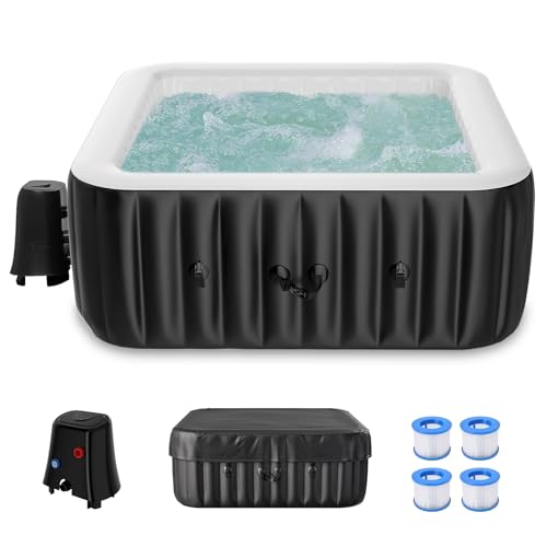 DoCred 73" Square Inflatable Hot Tub