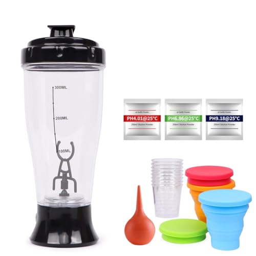 Bosiyrggrl Vaso Mezclador EléCtrico para la PreparacióN de TampóN de PH. Mezclador AutomáTico de SolucióN en Polvo para CalibracióN de PH para