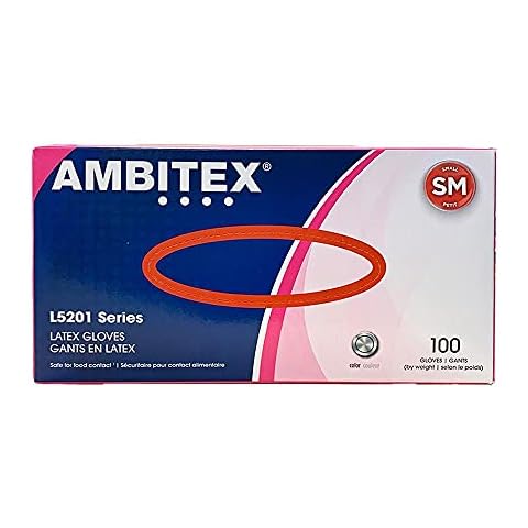 Tradex International Powder-Free Latex General Purpose Gloves, Small, White, Box of 100 Cover