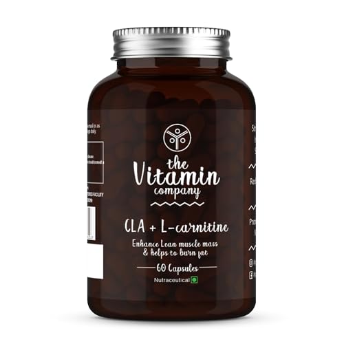 Image of CLA + L-Carnitine Capsules 1000mg, Help in Fat Burning & Enhance Lean Muscle Mass, May promote Muscle Growth and Exercise Performance, 60 Capsules