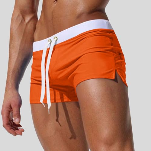 Mens Swim Trunks Quick Dry Board Shorts 80s 90s Vintage Swimwear Drawstring Swim Shorts for Men Casual Swimsuit2