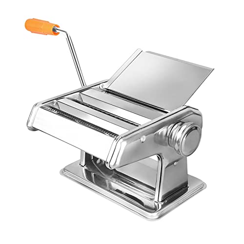 CLING Manuelle Nudelmaschine aus Edelstahl mit 6 einstellbaren Dickeneinstellungen, perfekt für hausgemachte Spaghetti…