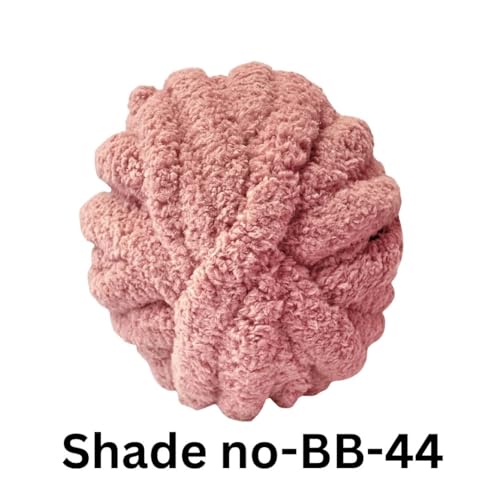 Image of VCR Orchid Mauve Yarn, 200 Grams Big Chunky Hank, 22 Meters Length, Suitable for Knitting Blankets and Pillows, 100% Polyester Yarn Ball for Crochet DIY, Soft Threads, Pack of 1