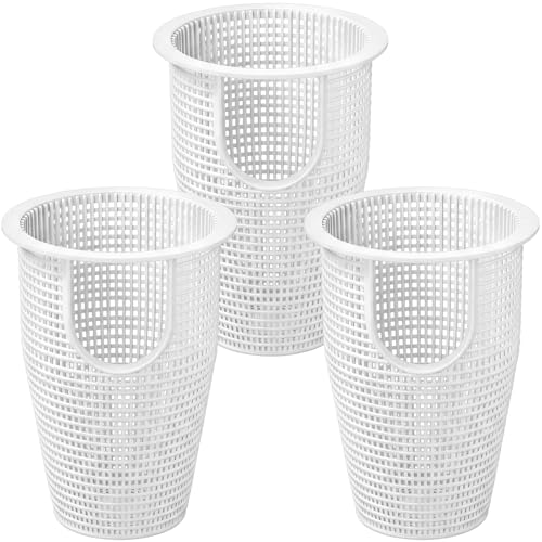 FillTouch 3 Pack 070387 Pool Pump Filter Basket Replacement Strainer Basket Compatible with Whisperflo & Intelliflo Pools Pump 070387-3X Inground Pool Pumps, Replace 91110040 B-199 B199 Pools (White)