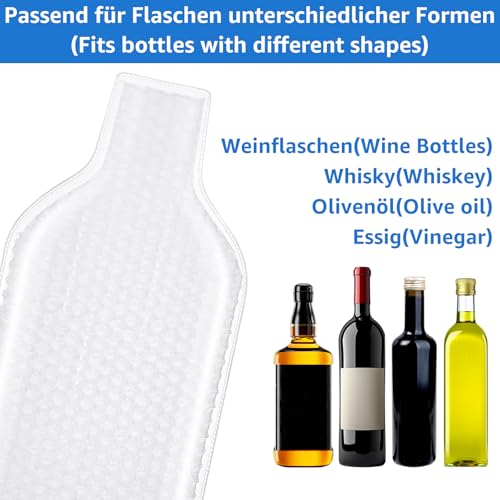 Oungy 8 Stück Weinflaschen Reiseschutzhüllen, Weinhüllen für Koffergepäck, Auslaufsicher Weinflaschenschutz Taschen, Flaschen-versandhülle, Wiederverwendbarer Auslaufsichere Verpackung für Flugzeuge