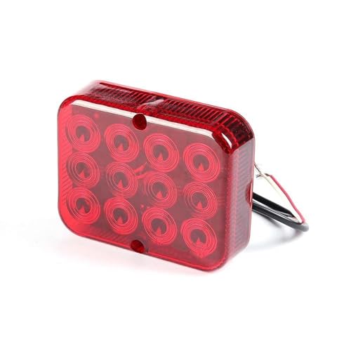 Luz trasera del coche Luz antiniebla para remolque, luces traseras impermeables, linterna de advertencia de seguridad, 12 Chips para camión, barco, caravana, conducción, 1 ud.