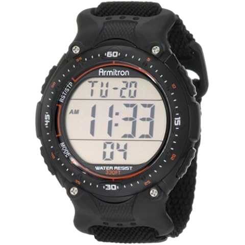 Armitron Sport Men's Digital Watch with Chronograph and Nylon Band Cover