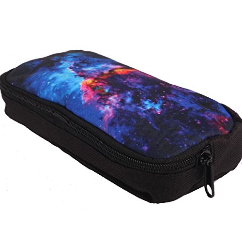 Ledback 3D Galaxy Pencil Box For Boys Multi Color Pencil Bag Children Teens Pen Holder Cosmetic Makeup Bag Women Durable Polyester Stationery Pouch Bag Large Capacity #TOP1