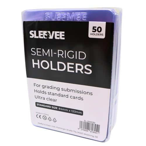SLEEVEE Semi Rigid Card Saver para TCG y Sportsammelkarten Grading, fundas óptimas para Grading (50 unidades)