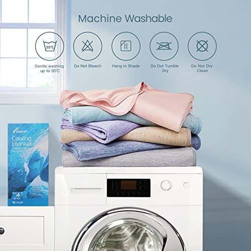 Elegear Cooling Throw Blanket, Japanese Q-Max>0.4 Arc-Chill Cooling Fiber Absorb Body Heat, 100% Cotton Backing, Summer Cool Blanket For Travel/Outdoor, Cold Blankets For Sleeping, Hypoallergic, Grey #TOP5