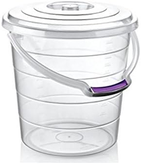 AGROHIT Bucket with Lid and Carry Handle 5/10/15 Litres Transparent, 10L