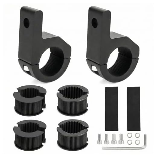 QWORK 2 Piezas Soporte De Montaje De Barra De Luz, 19-32 MM, Para Vehículos Todo Terreno, Automóviles, Camiones, Motocicletas