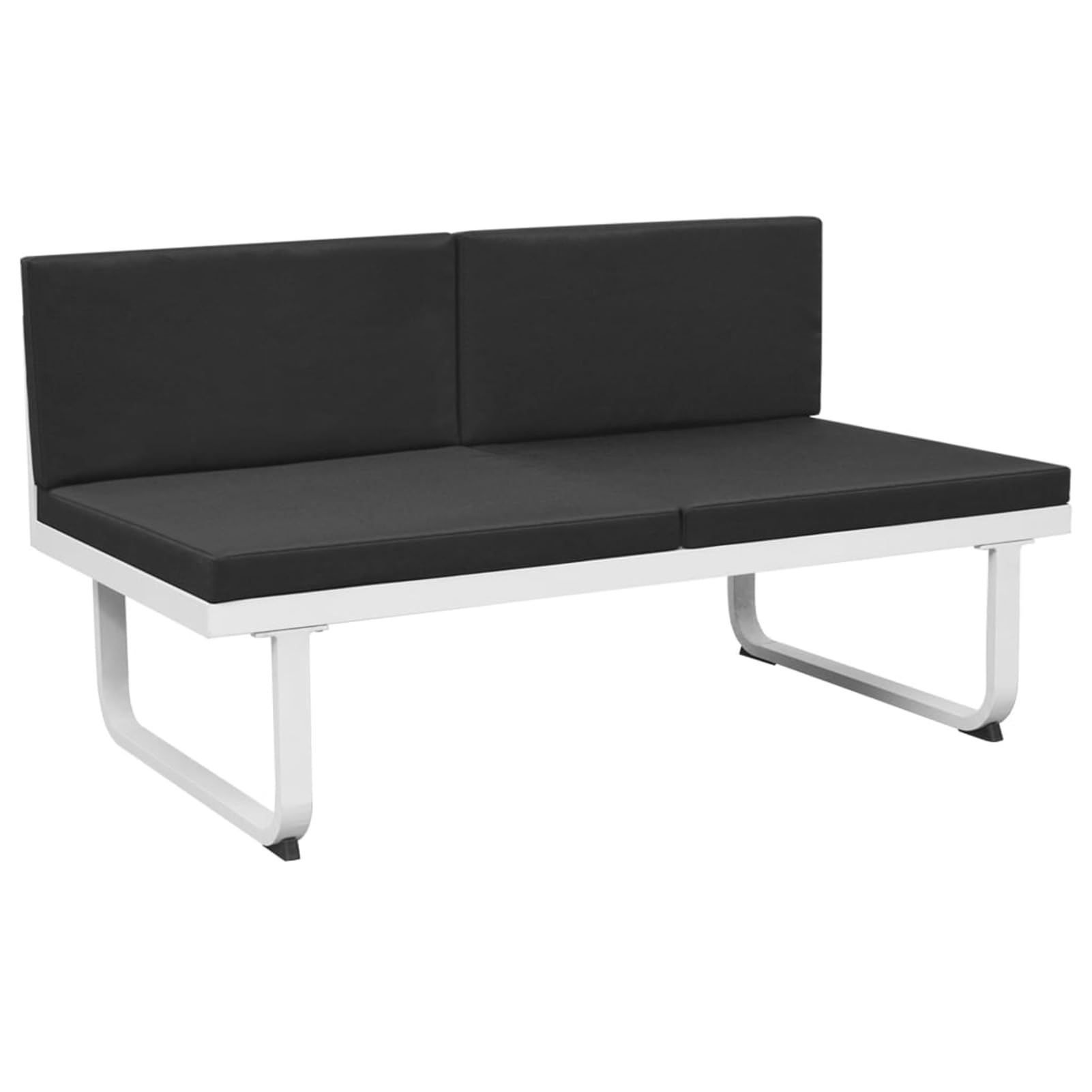 Gecheer Set Divani da Giardino 5 pz in Textilene e Alluminio Nero,Divani,da Giardino,per Esterno,Salottini,Salotto da Giardino,da Esterno,Divano Modulare,Set da Giardino,42814