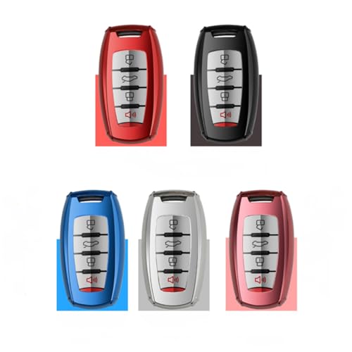 Coque de clé antichoc en TPU bleu protection intégrale pour Haval Hover H6 H9 F5 F7