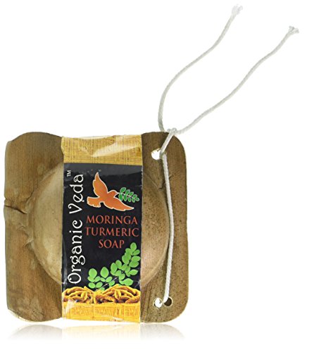 Organic Veda Moringa Turmeric Herbal Soap. Plant Based Vitamains and Minerals. Mild and Gentle Daily Care.