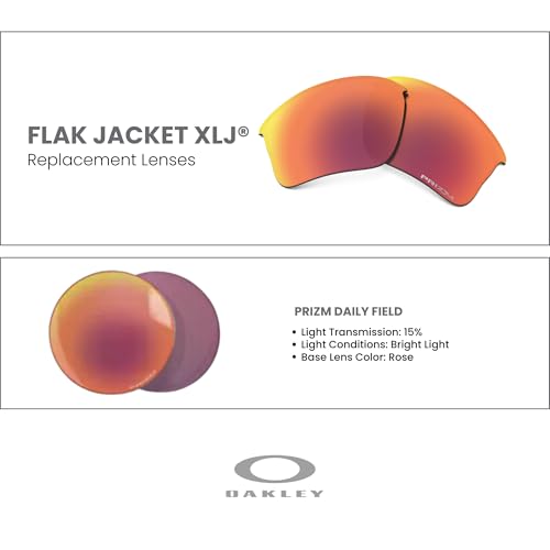 Image of Oakley Flak Jacket XLJ OO9009 Replacement Lenses for Men for Women | In Black Iridium, Prizm Daily & Prizm Golf. Polarized options available. Bonus 4-piece care kit included.