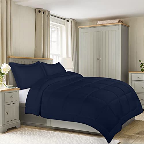 Utopia Bedding King/California King Size Comforter Set With 2 Pillow Shams - Bedding Comforter Sets - Down Alternative Navy Comforter - Soft And Comfortable - Machine Washable #TOP6