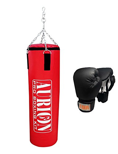 Image of Aurion Strong Punching Bag Unfilled for Boxing MMA Sparring Punching Training Kickboxing Muay Thai with Boxing Glove
