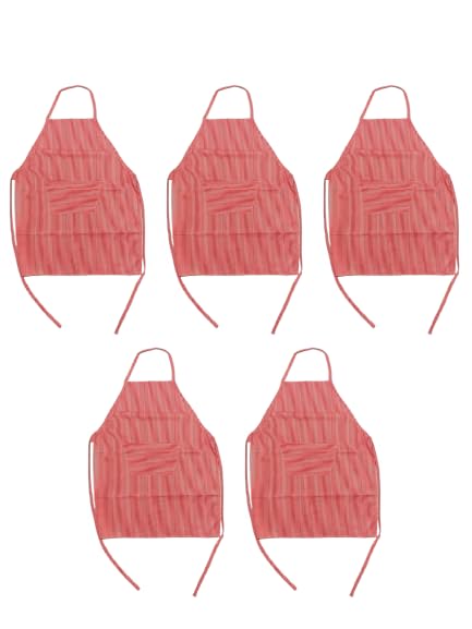 Genérico TOPATUPA Pack 5 Delantales Rayados con Bolsillo 75x90cm