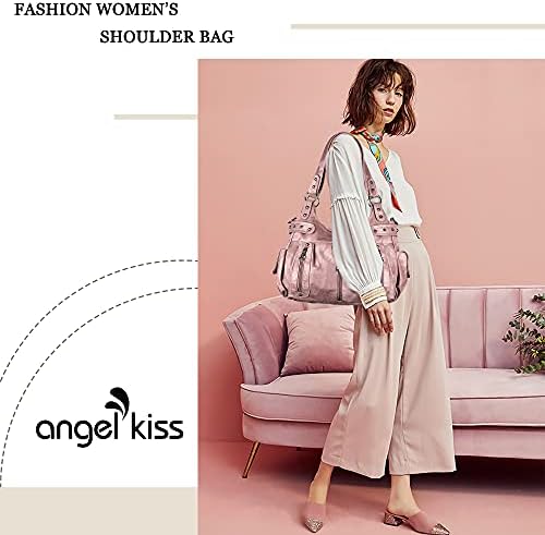 Angel Kiss Handtas voor dames, grote handtas, meerdere vakken, PU-leer