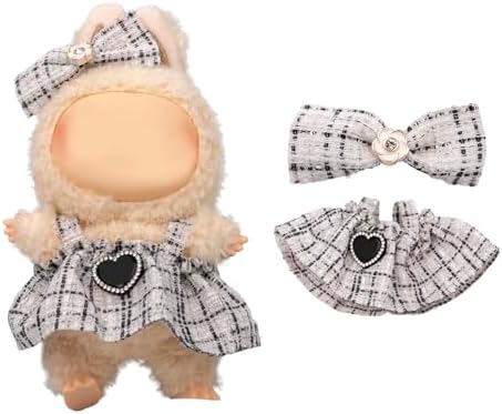 Doll Clothes Set for 6.7-inch/5.9-inch Dolls - Luxury Chic High-End Fashion Outfit with Suitable Accessories, Ladylike Elegance White (No Dolls)