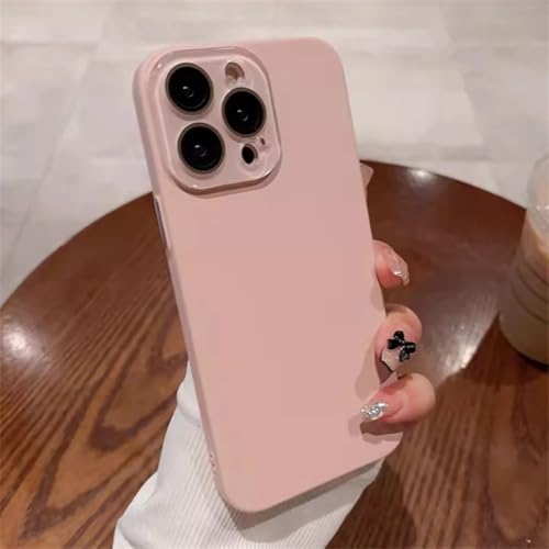 Coque ultra-fine pour iPhone 15 Pro Max rose anti-rayure protection objectif