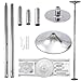 GLQDZ Professional Portable Dancing Pole, Spinning & Static Dance Pole, Removable 45mm Stipper Pole for Home, Exercise, Gym, Club, Party, Bar