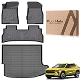 TPE Automotive Floor Mats & Cargo Liner Custom for 2024-2026 Chevy (Chevrolet) Trax & Buick Envista, All Weather Cover Protection Waterproof Black Floor Liner Front & Rear Row Full Set Car Mats, 4PCS