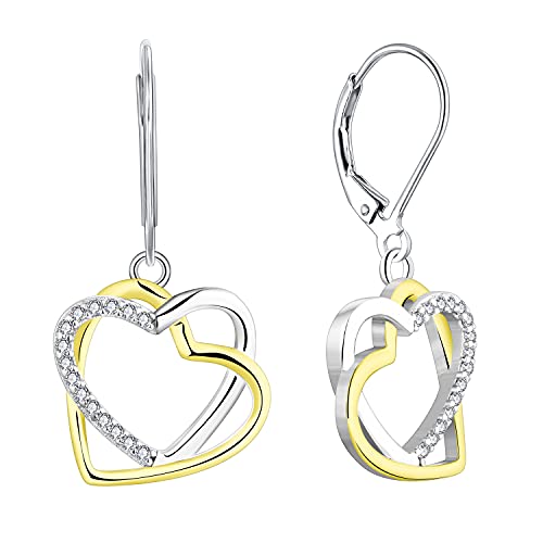 Boucles d'oreilles Coeur Argent 925 JO WISDOM en Zirconium AAA éclatant