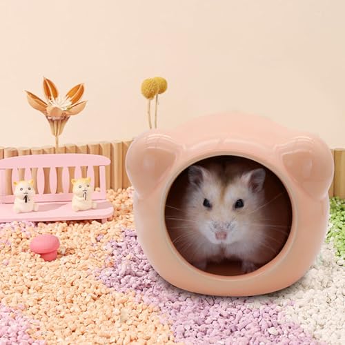 Niche en céramique pour hamster de qualité supérieure, abri chic orange - 5
