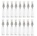 Elfenstal- 25pcs Clear 5ml 1/6oz Glass Atomizer bottle Spray Refillable Perfume Empty Bottle Glass Clean Cloth for Travel Party Must Makeup Tool