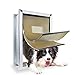 HANIML Extra Large Dog Door for Walls Heavy Duty Aluminum Doggy Door with Telescoping Tunnel Energy Efficient Double Flaps Pet Door for Large and Extra Large Doggies Up to 220 lbs, Weatherproof