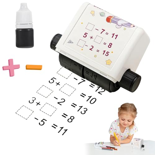 Roller Digitaler Lehrstempel Math Roller Stamp Roller Mathe Stempelroller Mathe Rollstempel Roller Digital Teaching Stamp Mathe Roller Stempel für Kindergarten Lehre Addition und Subtraktion