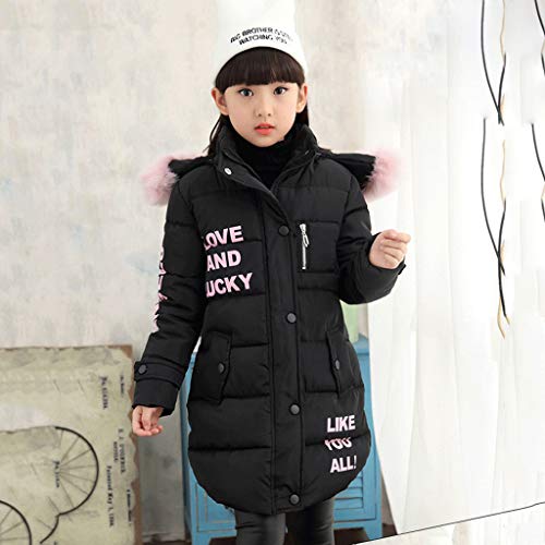 Boys Girls Winter Coat Insulated Long Parka Warm Hooded Puffer Jacket Toddler Heavyweight Ski Jacket With Fur Trim2