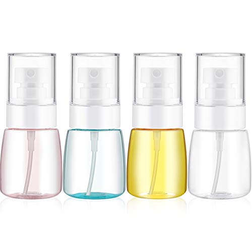 4 Pieces 1 Oz (30ML) Travel Spray Bottles Mist Spray Bottle Fine Mist Spray Bottles Refillable Travel Containers for Skincare Lotion/ Makeup Sprayer/ Perfumes/ Cosmetic