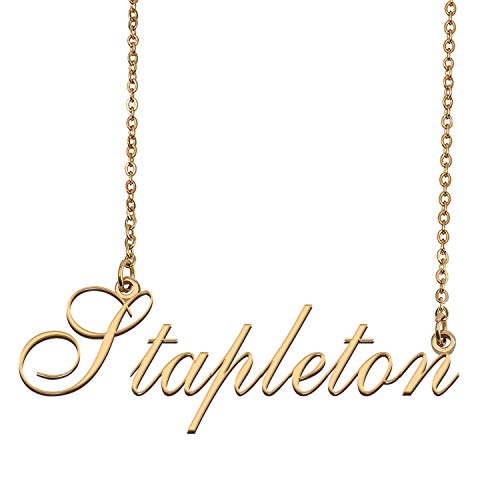 HUAN XUN Custom Made Delicate Any Name Necklace for Mother Stapleton