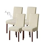 Genina Waterproof Chair Covers for Dining Room Set of 4 Kitchen Chair Covers Parson Dining Chair Sli