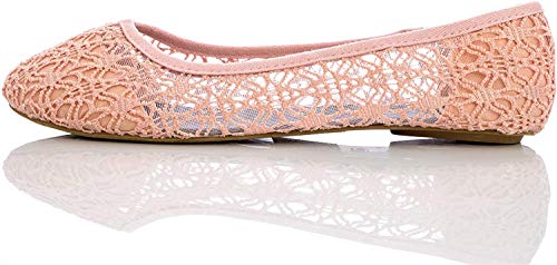 Charles Albert Women's Breathable Crochet Lace Ballet Flat 5