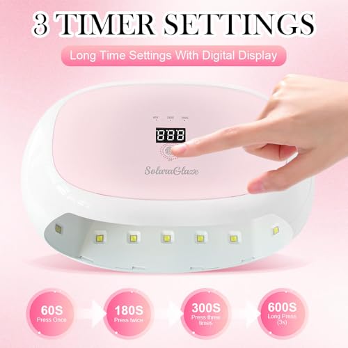 SolaraGlaze UV Light for Resin,360° Ring Dual-Layer & Adjustable Digital Time Setting (1/3/5min) UV Resin Light,56 LED UV Lamp for Resin DIY Process Decorative Jewelry Making by SolaraGlaze - Image 4