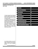 2017 Subaru Legacy/Outback Service Manual (CD) + Body Repair Manual