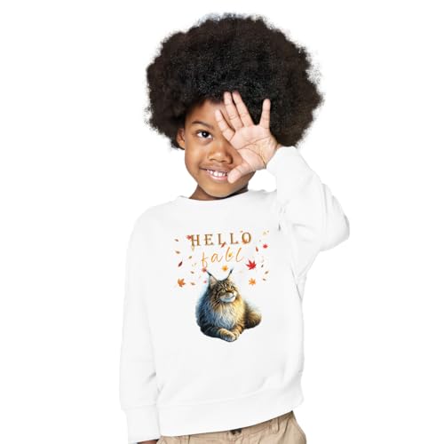 Hello Fall Cat Enjoys Warm Campfire Autumn Night Adult Youth T-Shirt Hoodie Sweatshirt3
