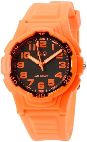 Q&Q Men's watch, orange, waterproof, brand – V31A-004VY