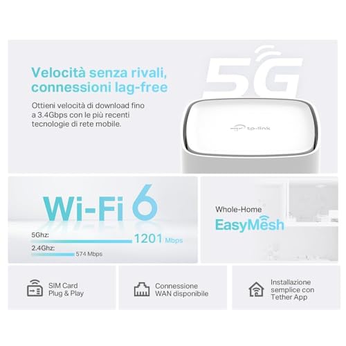 Archer NX200 Router 5G Wi-Fi 6 AX1800 Mbps con SIM - Router - Immagine 2