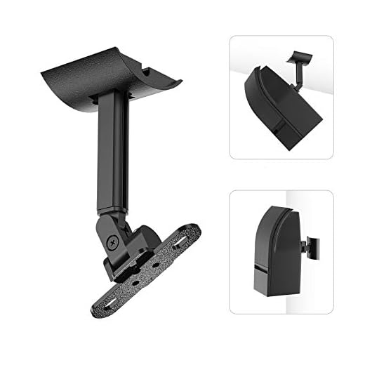 Wall and Ceiling Mount for Bose 161,Bose 151 SE Environmental Speakers, Multiple Tilt & Swivel Adjustable Mounting Bracket Compatible with Bose Model 100 Speakers, Single Black