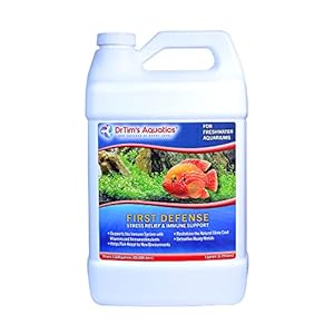 DrTim’s Aquatics First Defense for Freshwater Aquariums – Stress Relief & Immune System Support with Vitamins & Immunostimulants for Fish Tanks 128oz.