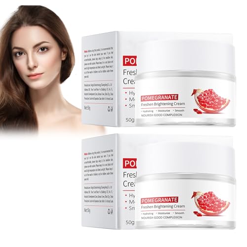 Hppsctink 2pcs Crema al melograno, Crema emolliente e rassodante, delicata per il viso, Nutre la pelle, Idratante e protettiva, 2pcs*50g,cream