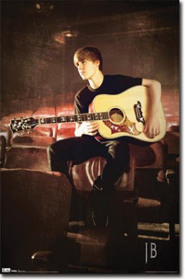 Justin Bieber Guitar Music Poster Print - 22x34 Music Poster Print, 22x34