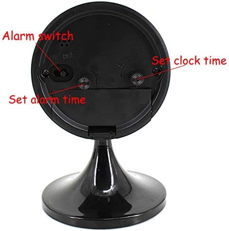 Miniatura 3 de Sherry Nightlight Reloj despertador redondo silencioso reloj de noche sin tictac reloj de viaje funciona con pilas
