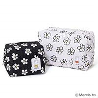 ろみお⑩ポーチ 付録】ミッフィーの「モノトーン×お花柄ポーチ」が2点も付く